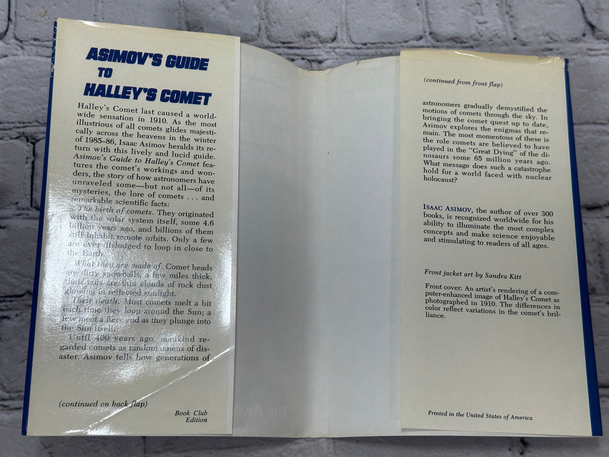 Asimov's Guide to Halley's Comet by Isaac Asimov, 1985 Walker book club hardcover - dust jacket flaps