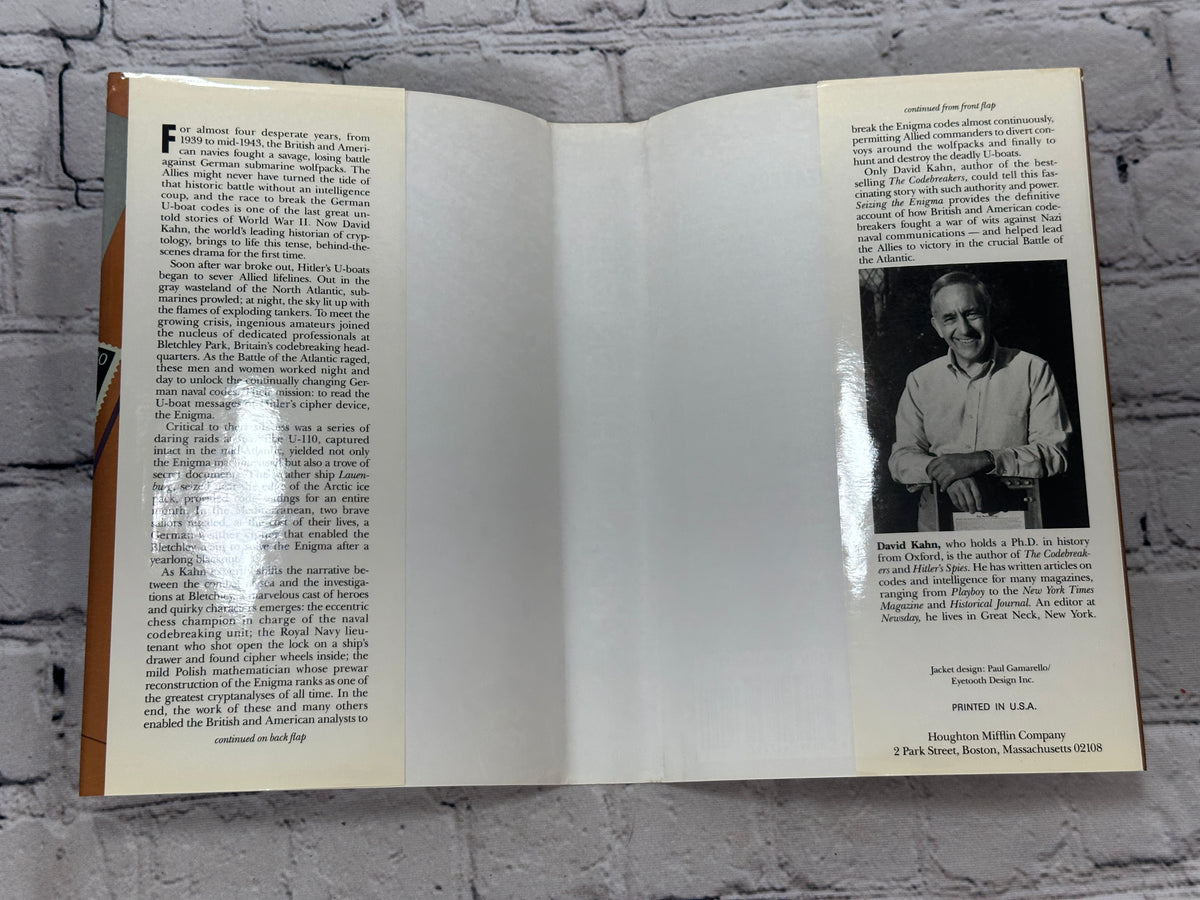 Seizing the Enigma by David Kahn, 1991 Houghton Mifflin hardcover - dust jacket flaps