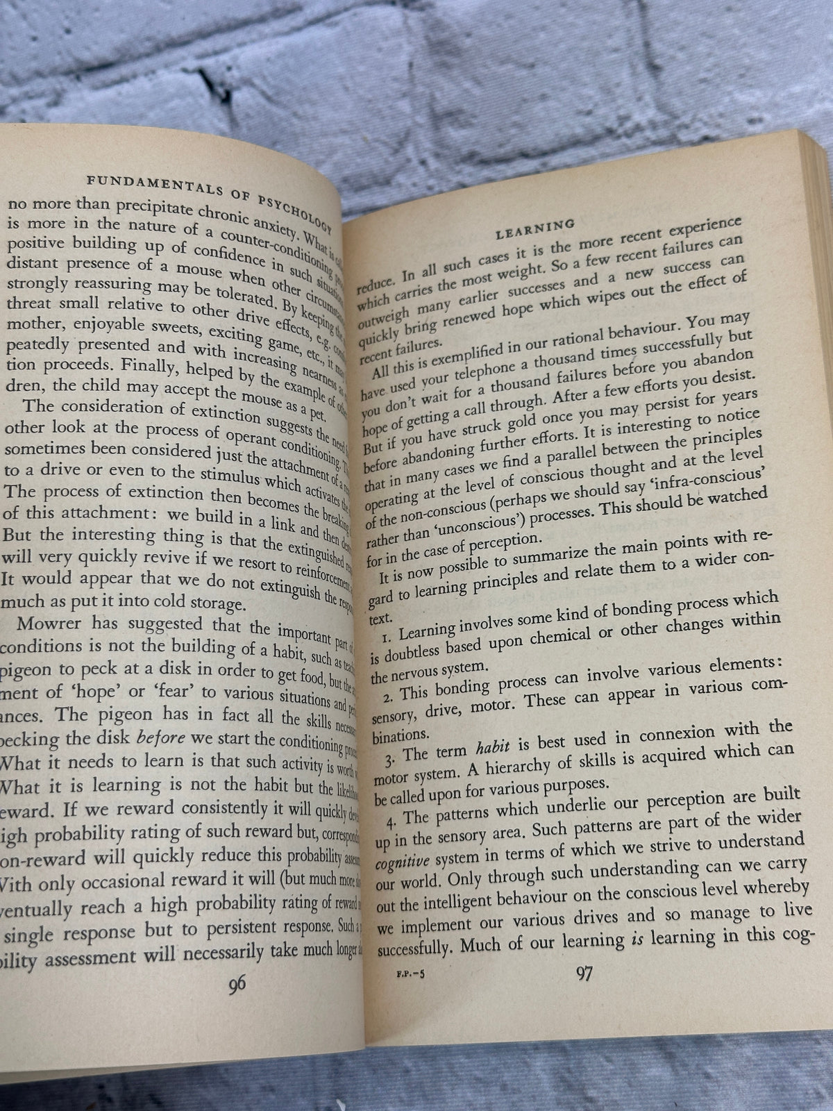 Fundamentals of Psychology by C. J. Adcock, 1967 paperback - photo 8