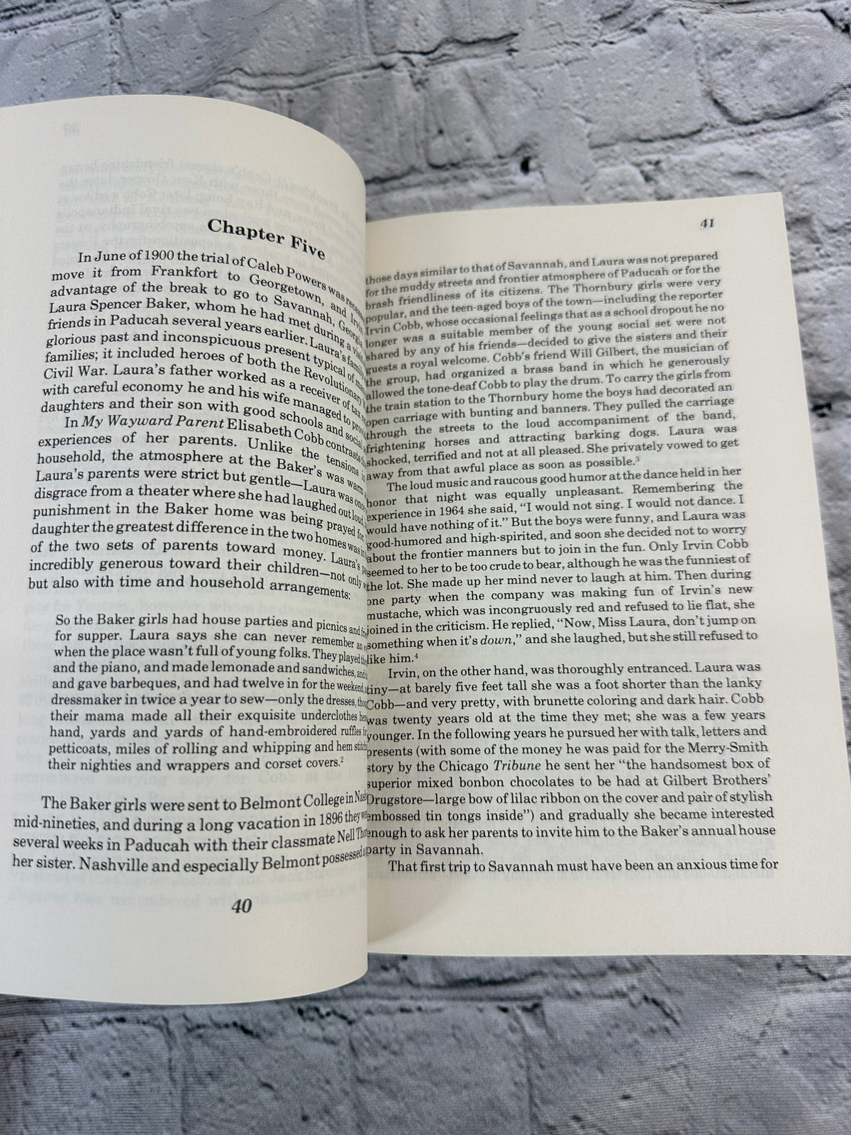 Irvin S. Cobb by Anita Lawson, 1984 Popular Press paperback - chapter one