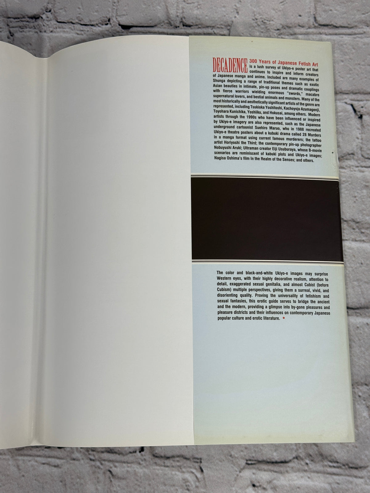 Decadence: 300 Years of Japanese Fetish Art (2004) – back cover