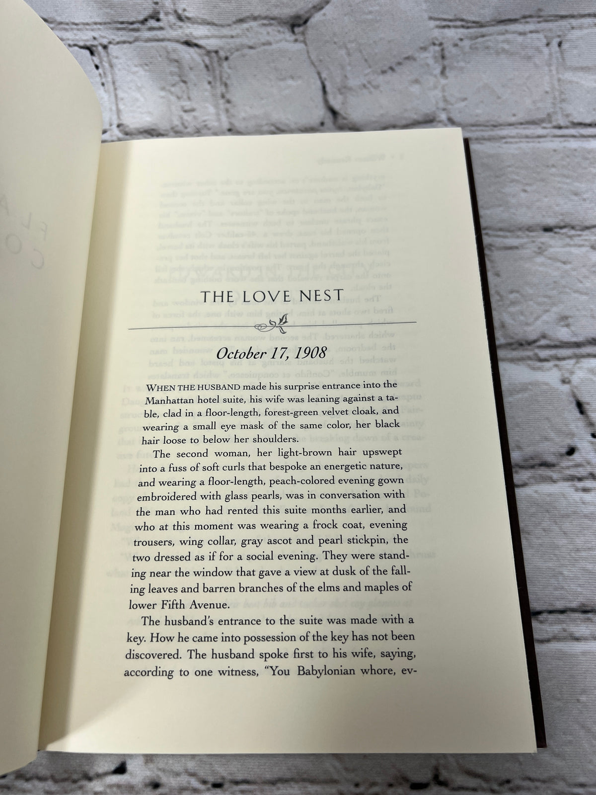 The Flaming Corsage by William Kennedy, 1996 Viking first edition - first chapter opening page