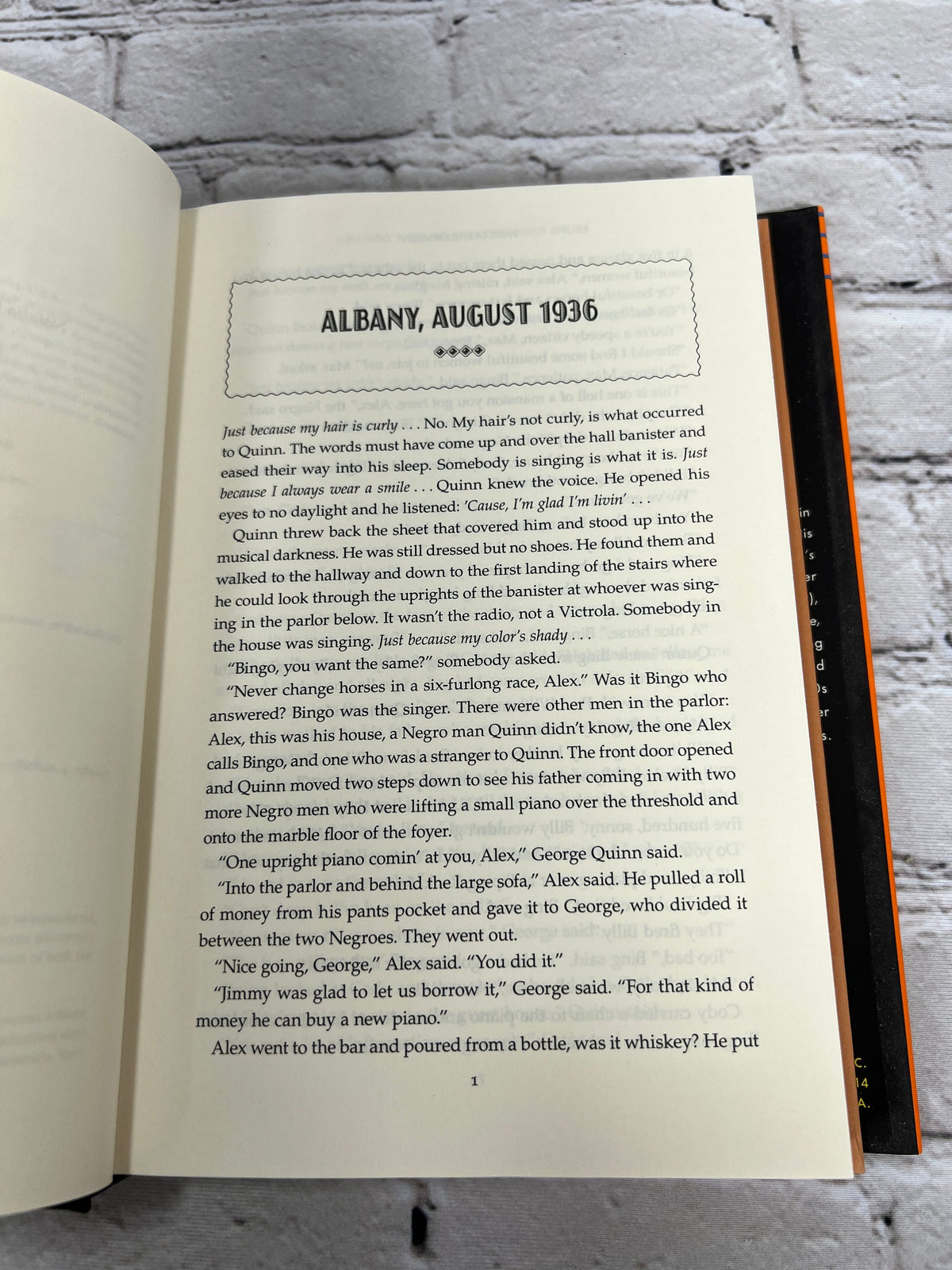 Chango's Beads and Two-Tone Shoes by William Kennedy, 2011 Viking first edition, signed - first chapter opening page