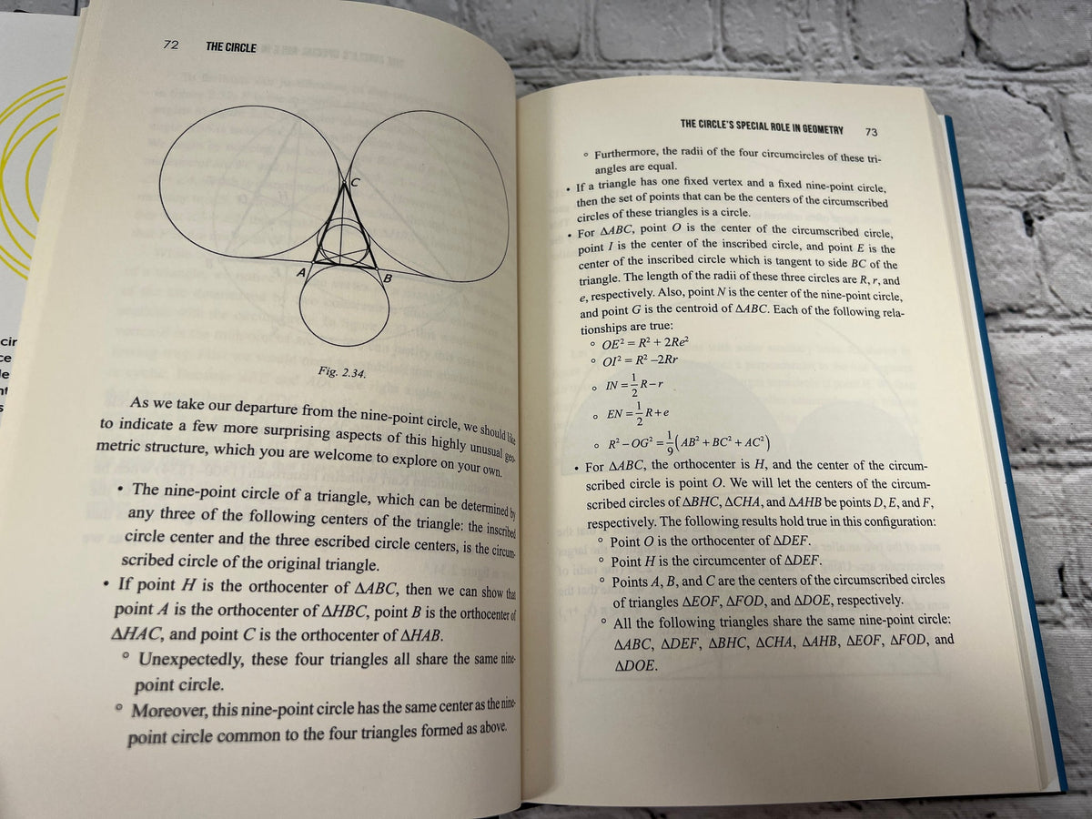 The Circle by Alfred S. Posamentier and Robert Geretschläger, 2016 Prometheus hardcover - interior page with diagrams