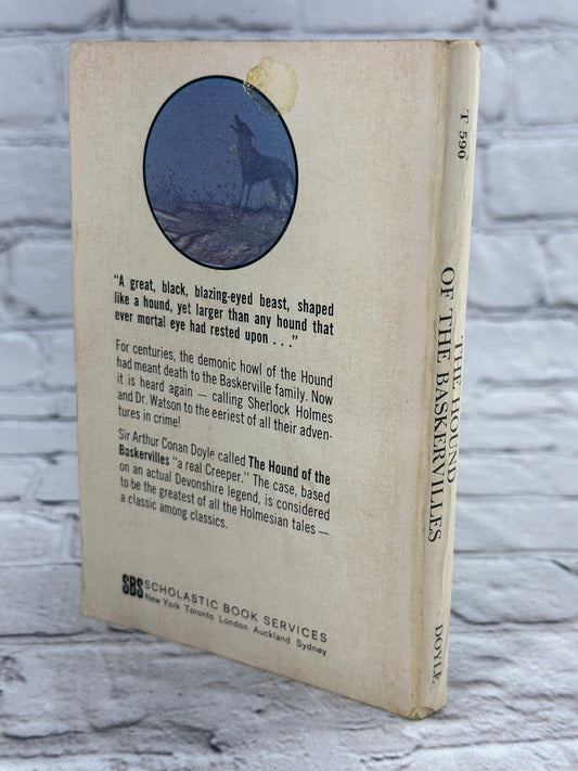 The Hound of the Baskervilles by Arthur Conan Doyle, 1969 Scholastic Book Services paperback - back cover and spine