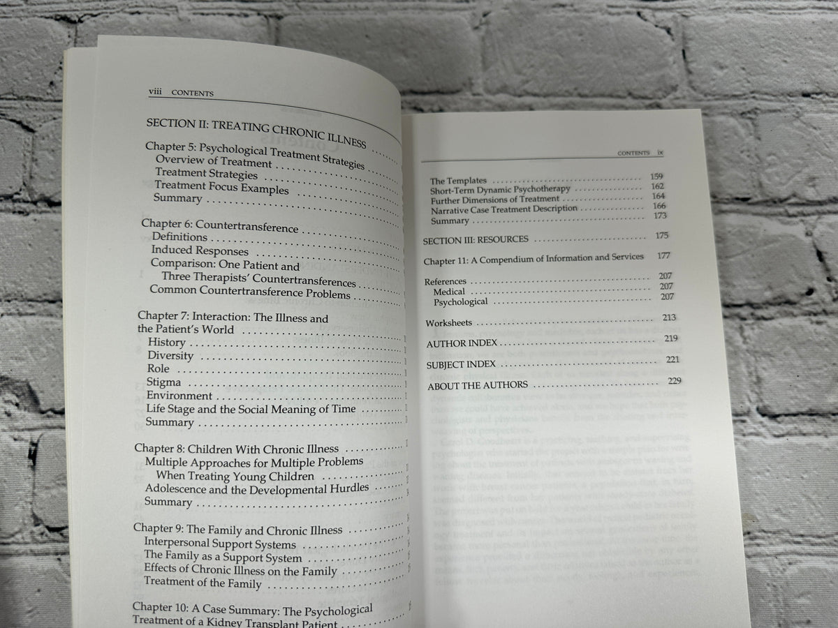 Treating People with Chronic Disease by Goodheart and Lansing, 1997 APA paperback - contents pages