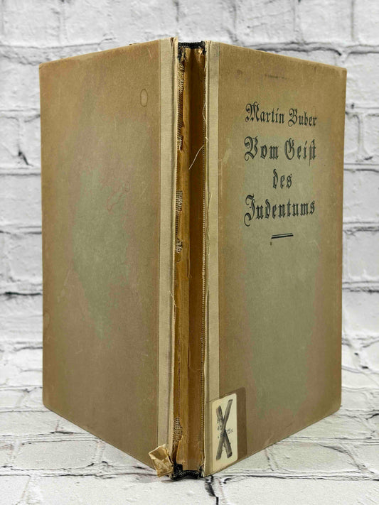 Vom Geist des Judentums by Martin Buber, 1916 hardcover - spine with missing covering