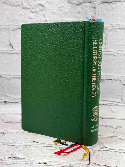 Christian Prayer: The Liturgy of the Hours, 1976 St. Paul Editions hardcover - rear cover and spine