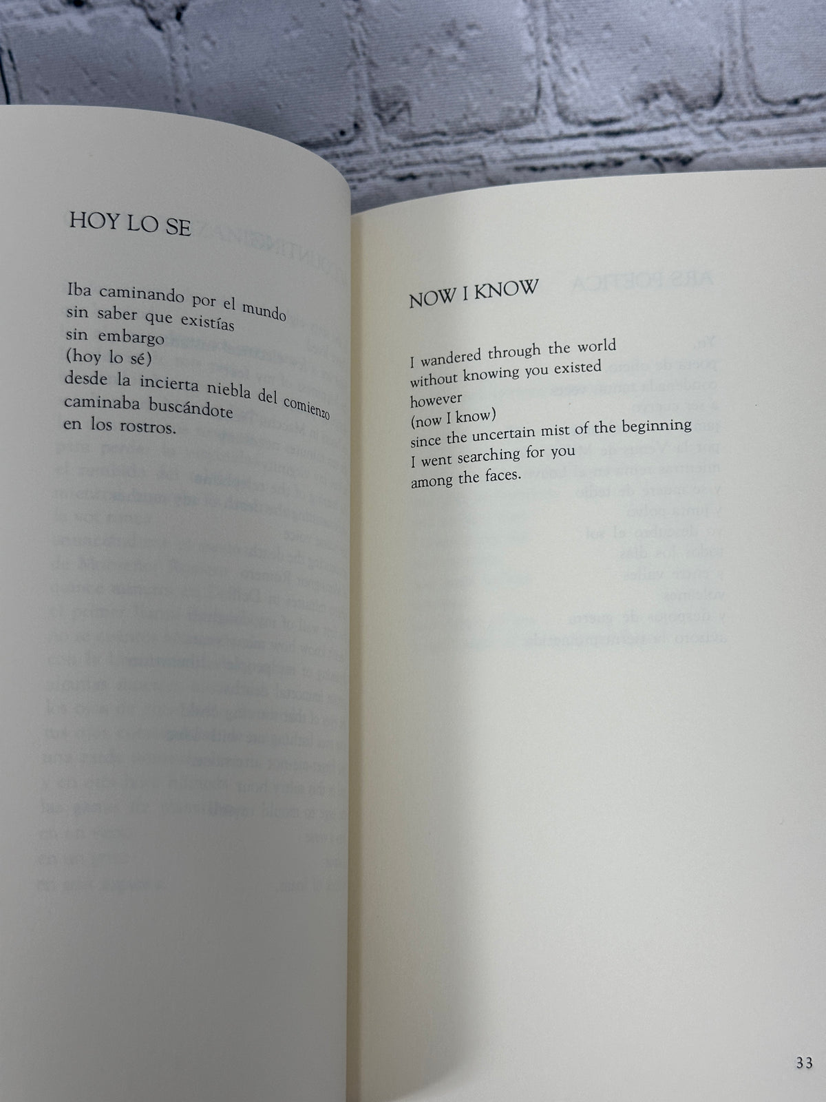 Fugues by Claribel Alegria, 1993 Curbstone Press paperback - sample bilingual poem pages