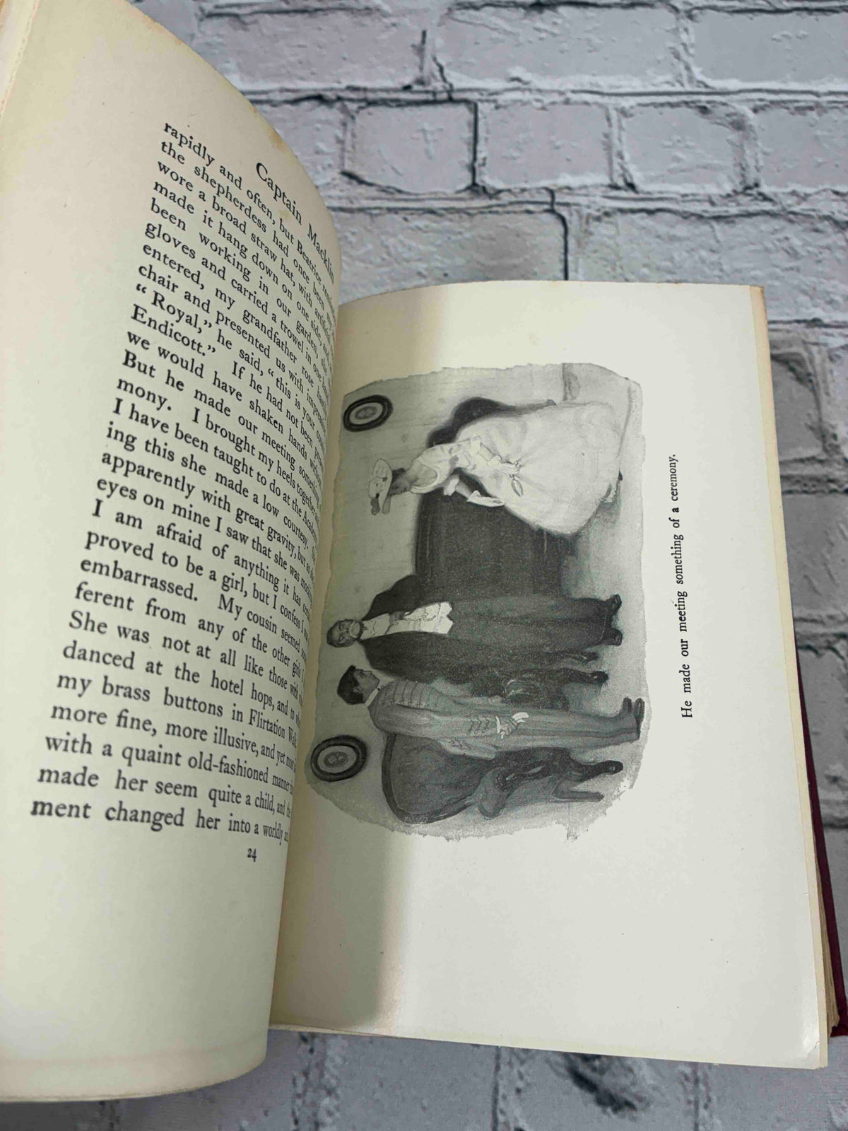 Captain Macklin by Richard Harding Davis, 1906 Scribner's hardcover - illustration plate