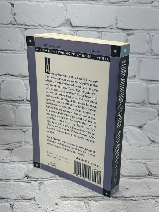 The Chrysanthemum and the Sword: Patterns of Japanese Culture by Ruth Benedict