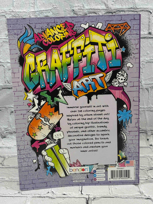 Advanced Coloring Graffiti Art coloring book by Bendon - rear cover