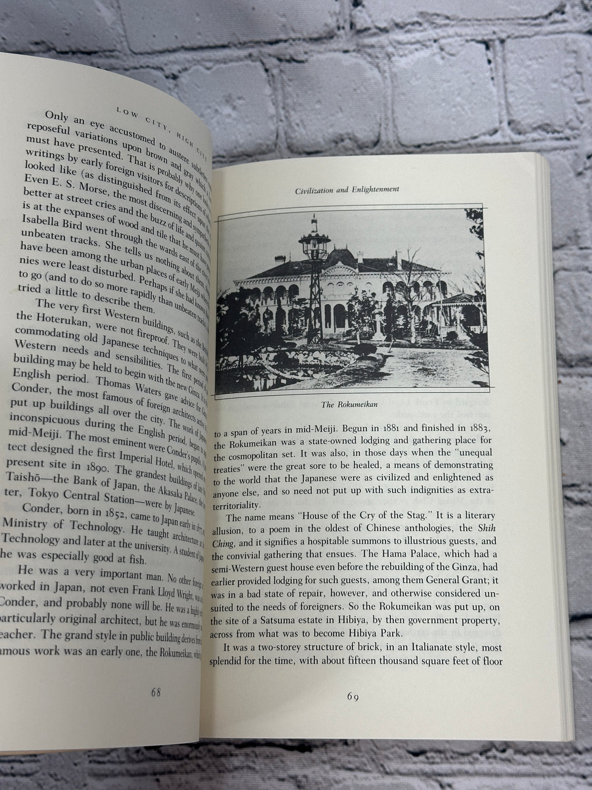 Low City, High City by Edward Seidensticker, 1983 Knopf first edition - illustrated text pages