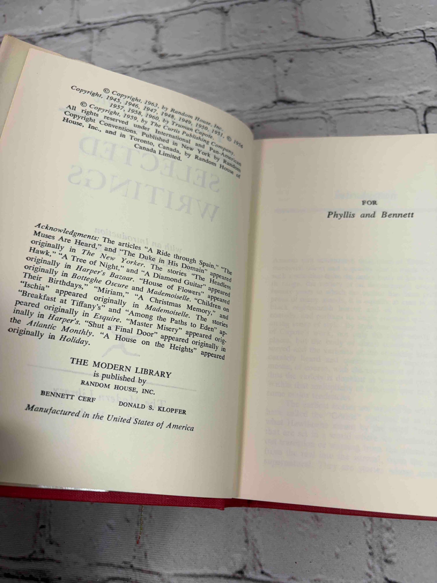 Selected Writing of Truman Capote