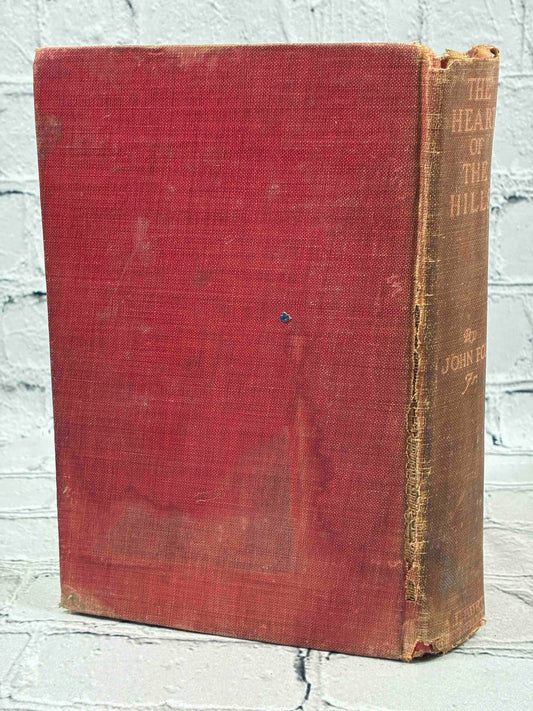 The Heart of the Hills by John Fox Jr., 1913 A. L. Burt hardcover - rear cover and spine showing split rear joint