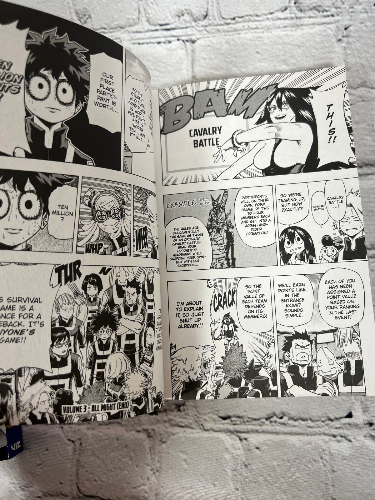 My Hero Academia Vol. 3 by Kohei Horikoshi, Viz Media paperback - interior pages