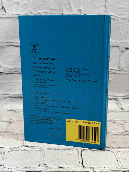 Lives of the Great Composers Book 2 by Ian Woodward, Ladybird hardcover - rear cover with ISBN and bumped corner