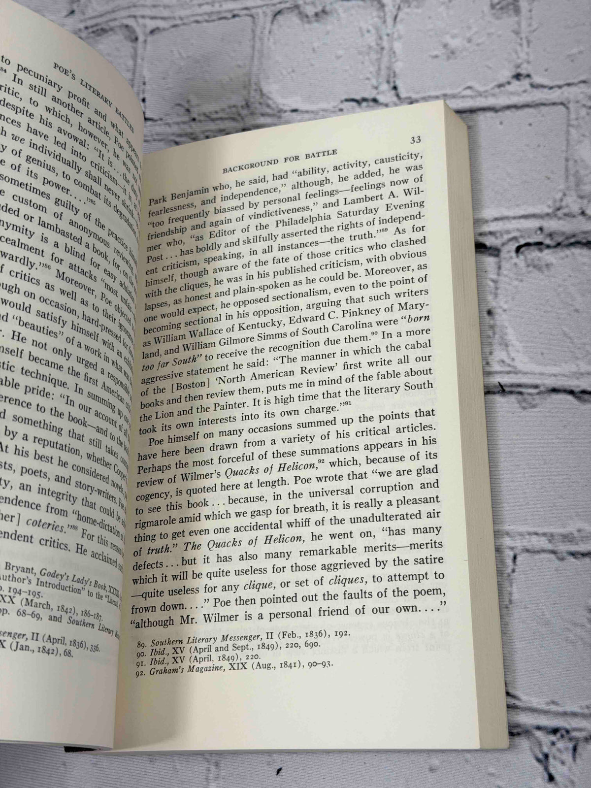 Poe's Literary Battles: The Critic in the Context of His Literary Milieu