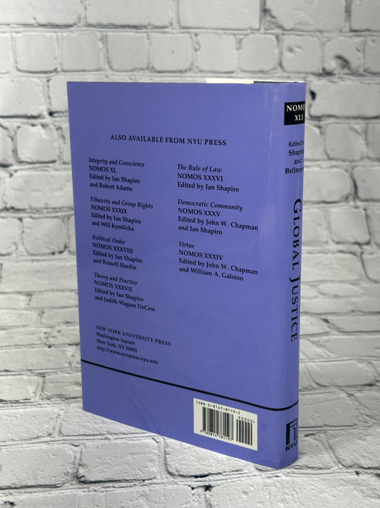 Global Justice: Nomos XLI (NOMOS - American Society for Political and Legal Philosophy, 20)