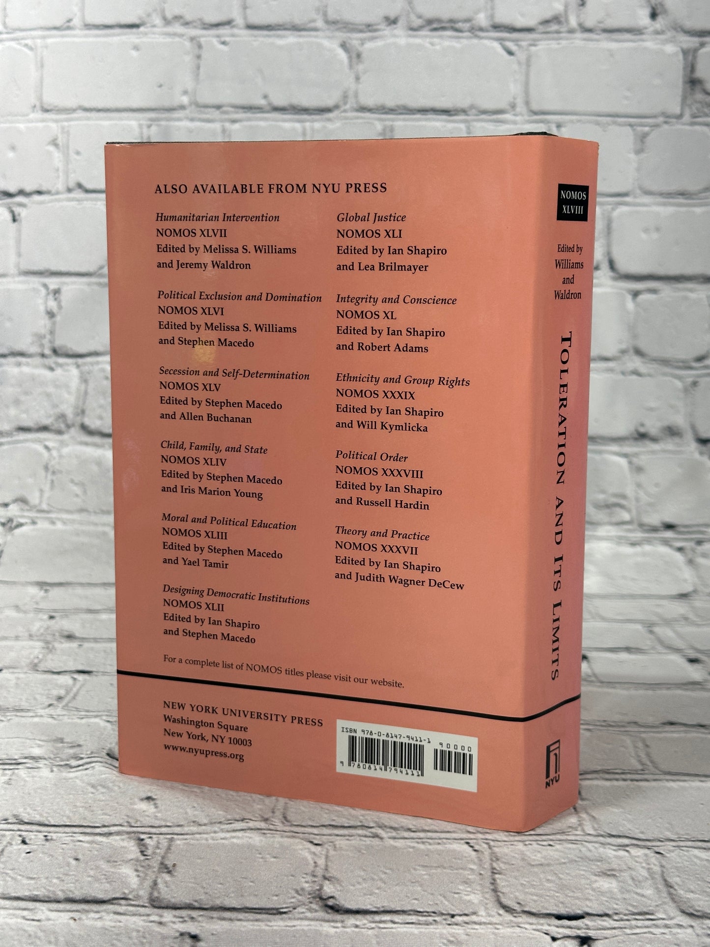 Toleration and Its Limits: NOMOS XLVIII (NOMOS - American Society for Political and Legal Philosophy, 33)