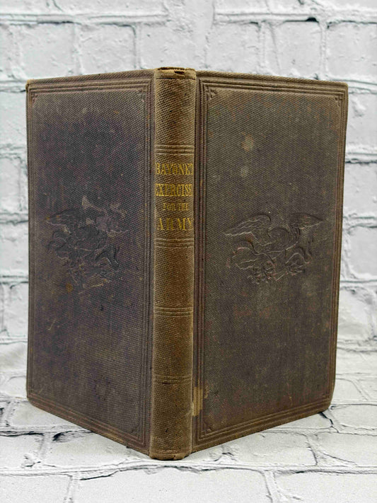 Manual of Bayonet Exercise by George B. McClellan, 1856 Lippincott - spine and front cover