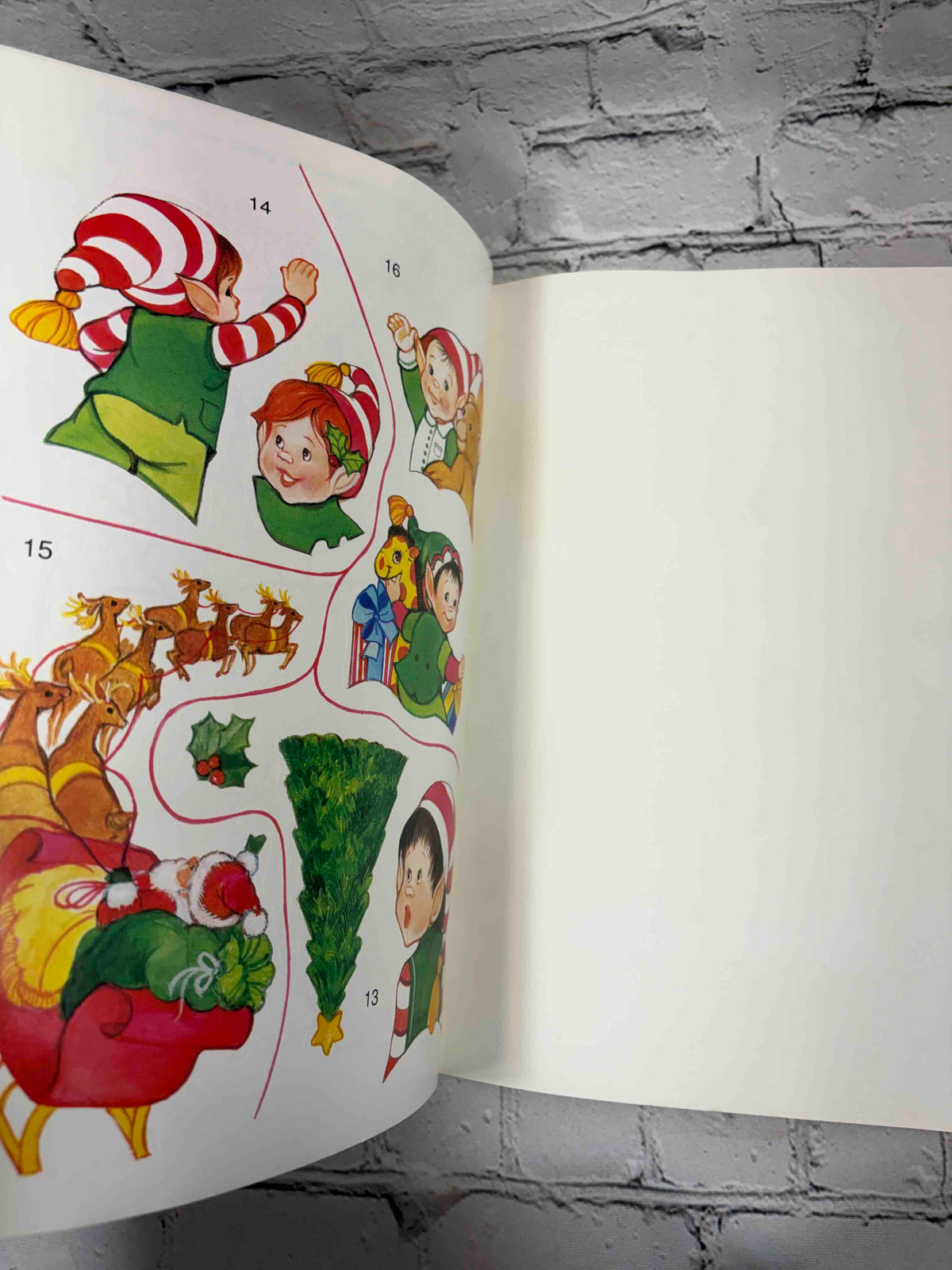 The Elves' Christmas Surprise Sticker Fun, 1993 Golden Books - sticker page