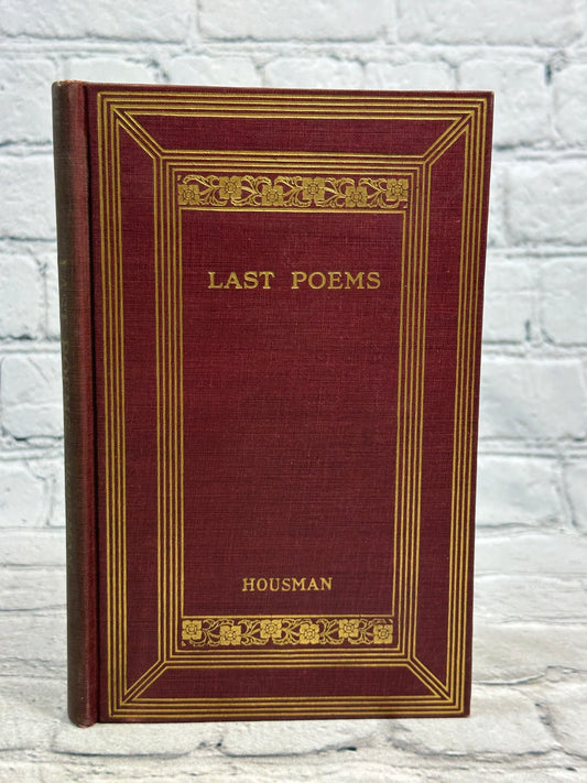 Last Poems By A. E. Housman [1936]