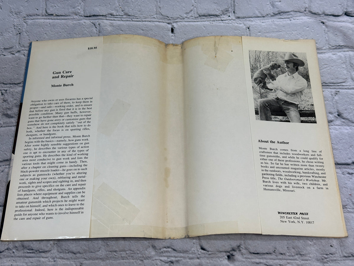Gun Care and Repair by Monte Burch, 1978 Winchester Press hardcover - dust jacket flaps
