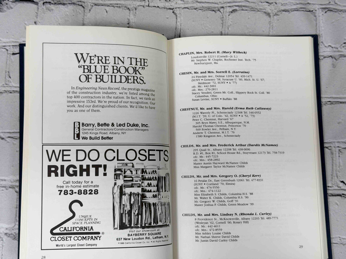 The Blue Book of Albany, Schenectady & Troy 1987