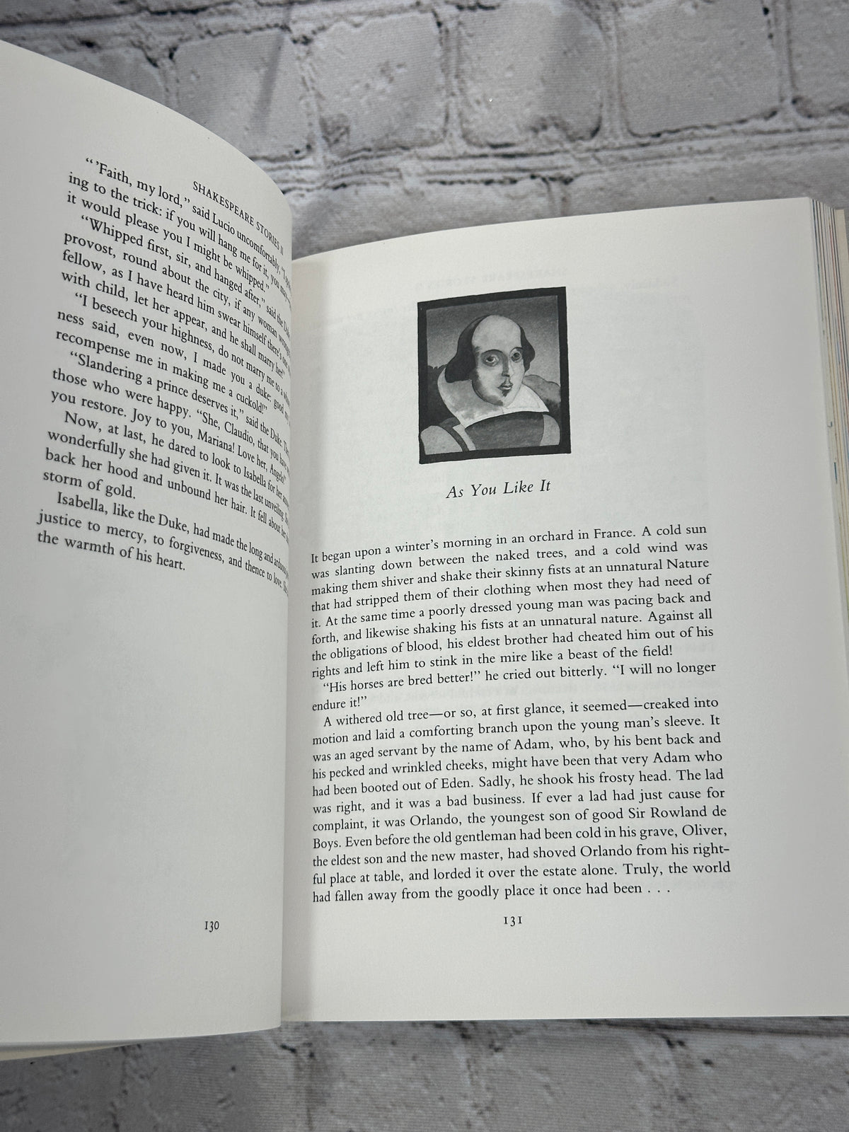 Shakespeare Stories I and II by Leon Garfield, Houghton Mifflin paperbacks - Volume II text spread