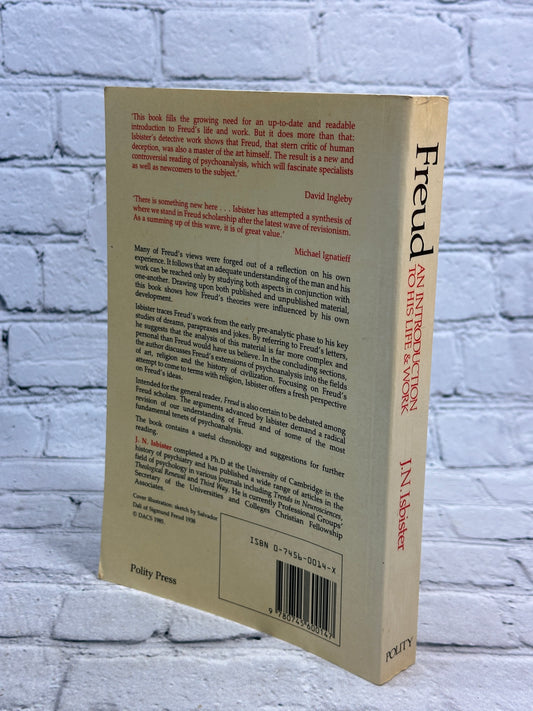 Freud: An Introduction to His Life and Work by J. N. Isbister, 1985 Polity Press paperback - back cover and spine