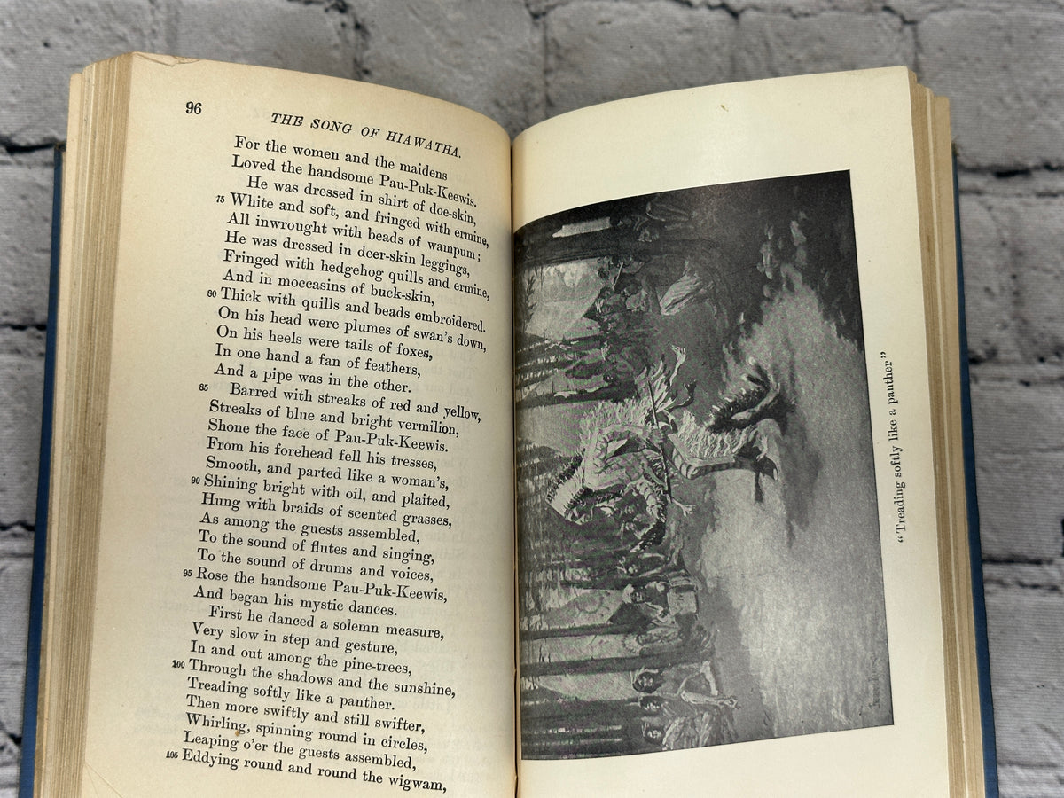 The Song of Hiawatha by Henry Wadsworth Longfellow, 1901 Houghton Mifflin Riverside Literature Series hardcover - detail view