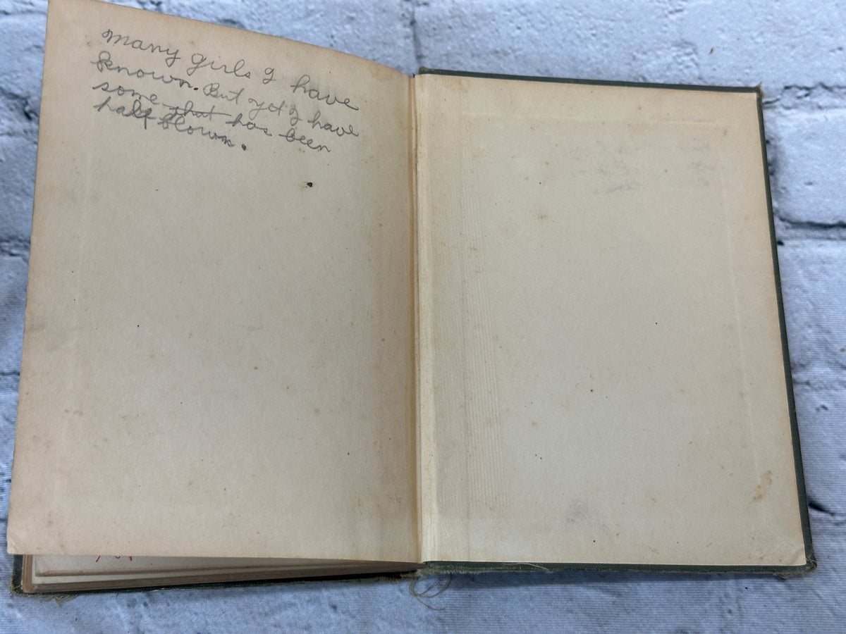 The Winston Simplified Dictionary, Primary Edition, 1927 John C. Winston hardcover - rear endpapers with handwritten verse