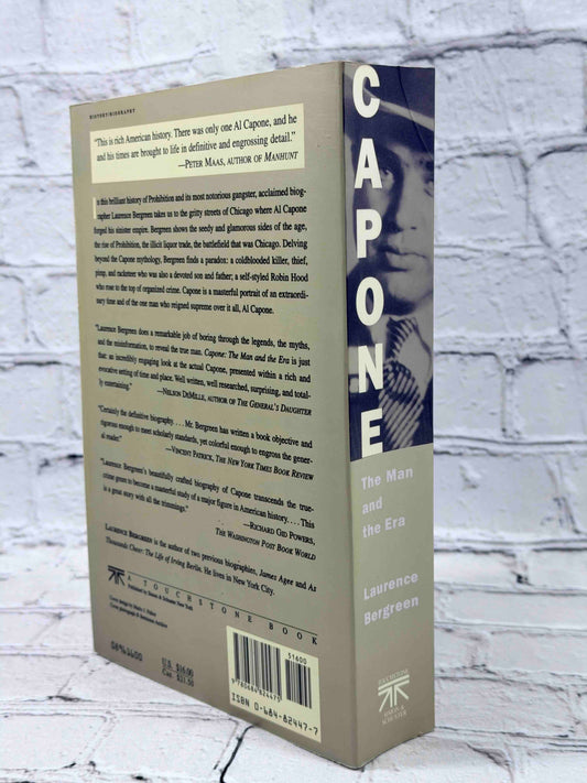 Capone: The Man and the Era by Laurence Bergreen, 1996 Touchstone paperback - rear cover and spine