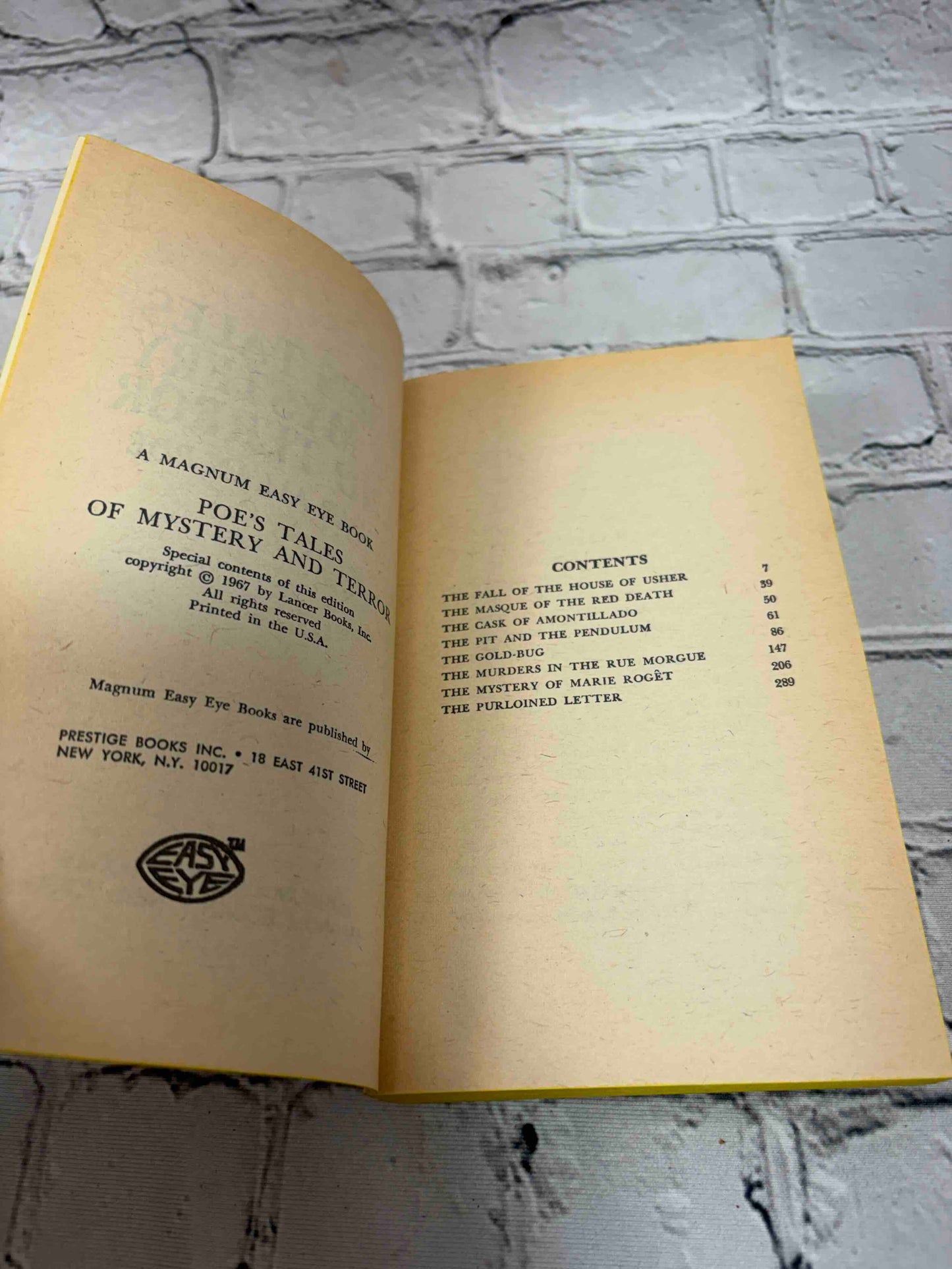 Poe's Tales of Mystery and Terror