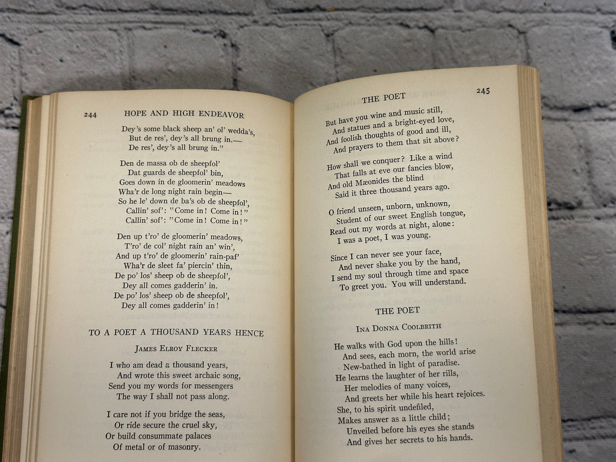 Poems of Today edited by Alice Cecilia Cooper, 1924 Ginn hardcover - sample pages