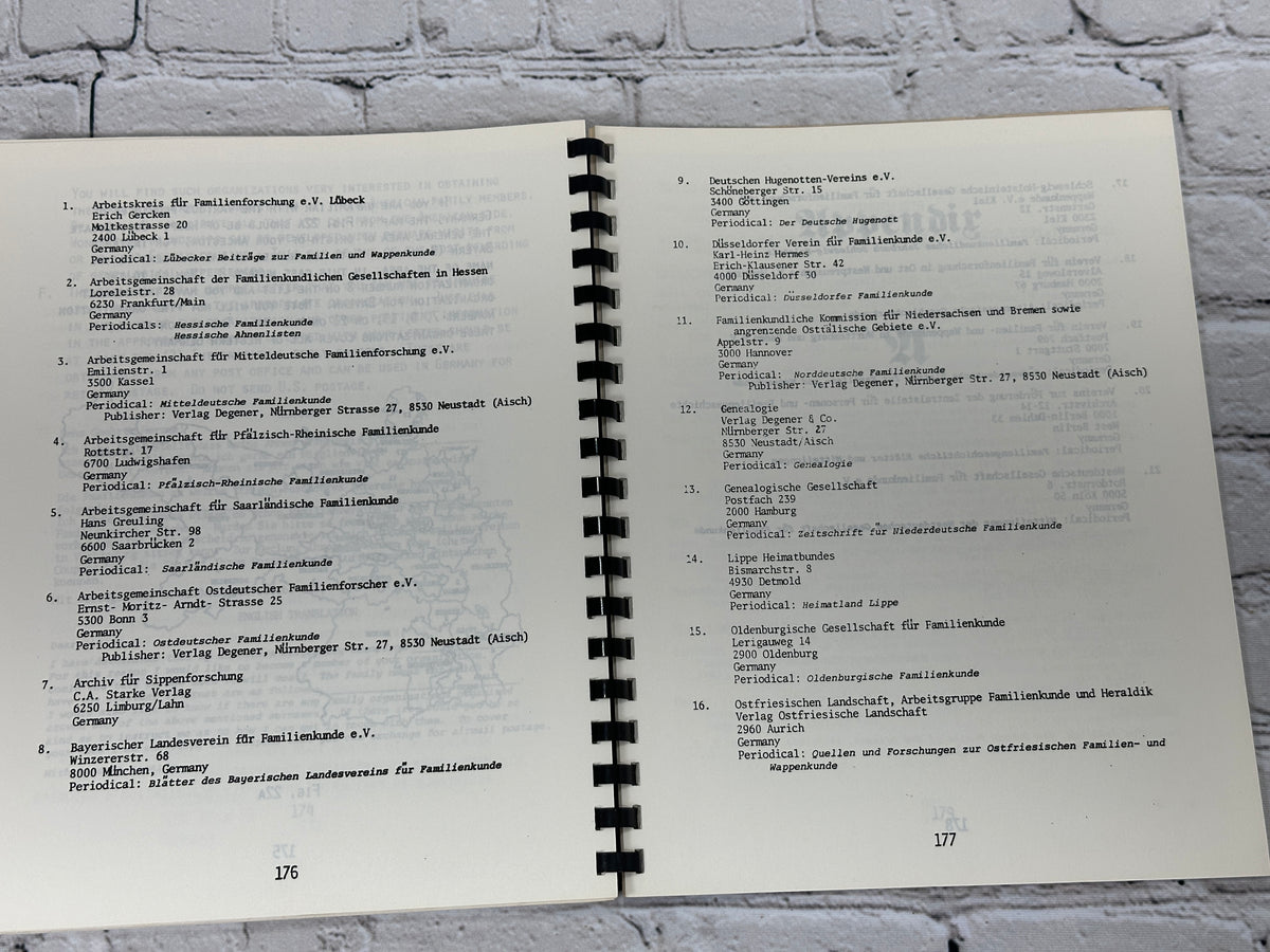 A Genealogical Handbook of German Research, Volume 1