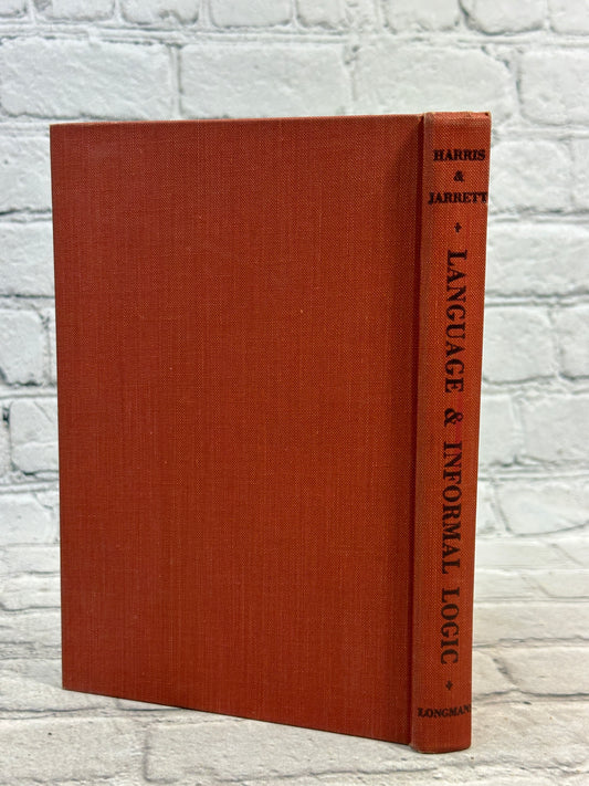 Language and Informal Logic by Harris and Jarrett, 1956 Longmans hardcover - rear cover and spine