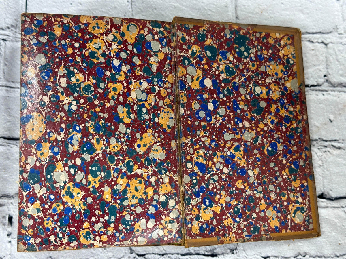 Familiar Quotations by John Bartlett, 1883 Little Brown Eighth Edition half leather - rear marbled endpapers
