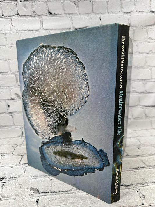 The World You Never See: Underwater Life by Peter Parks, 1976 Rand McNally hardcover - dust jacket rear and spine
