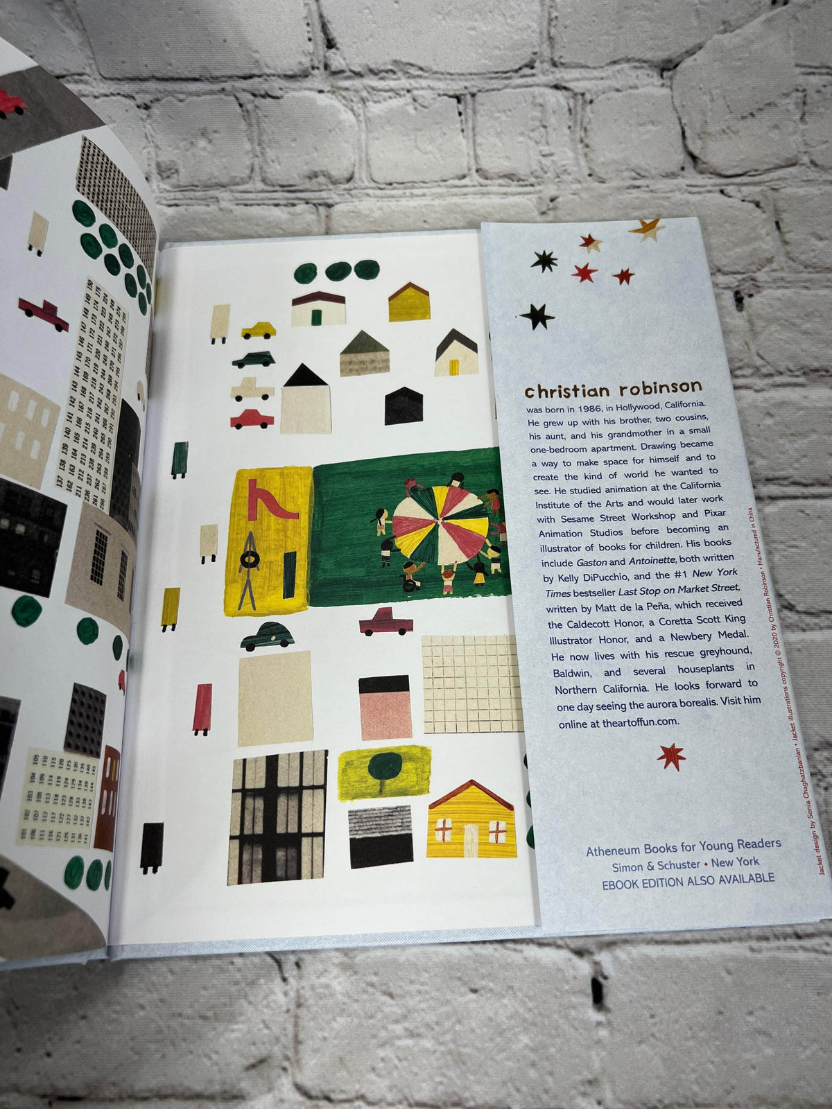 You Matter by Christian Robinson, 2020 Atheneum hardcover picture book - rear flap with author biography and endpapers