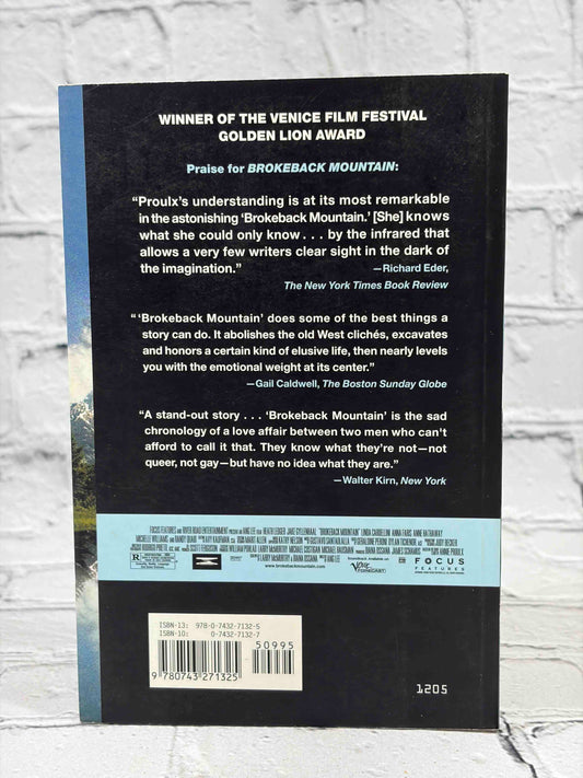Brokeback Mountain by Annie Proulx, 2005 Scribner paperback - rear cover