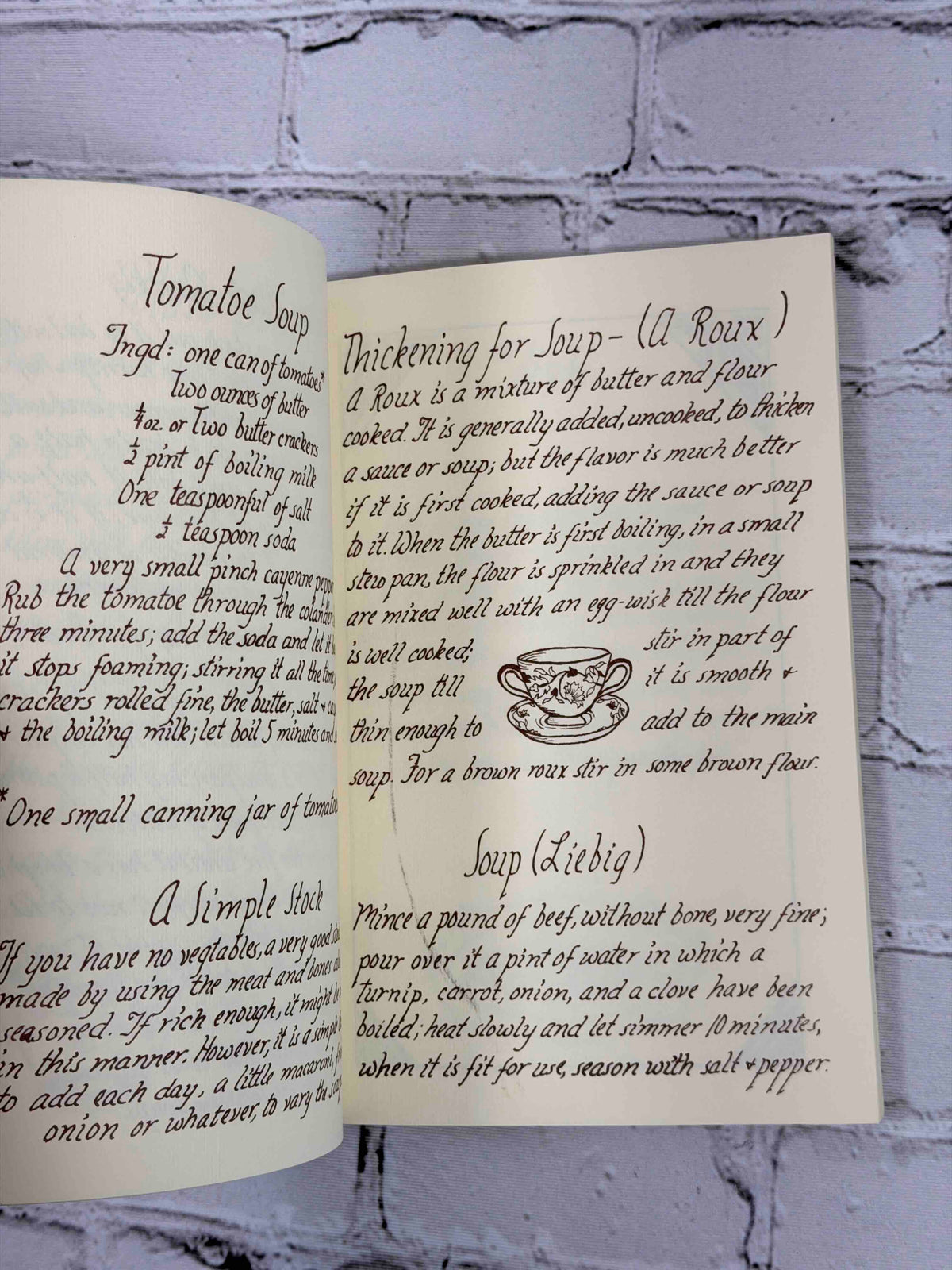 Olana: Custom and Receipts, staple-bound recipe booklet - recipe pages