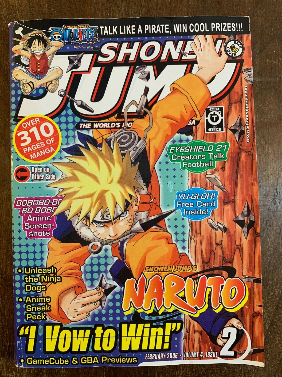 SHONEN JUMP Magazine February 2006 Volume 4 Issue 2. Num. 38 Anime Man –  Flipped Pages