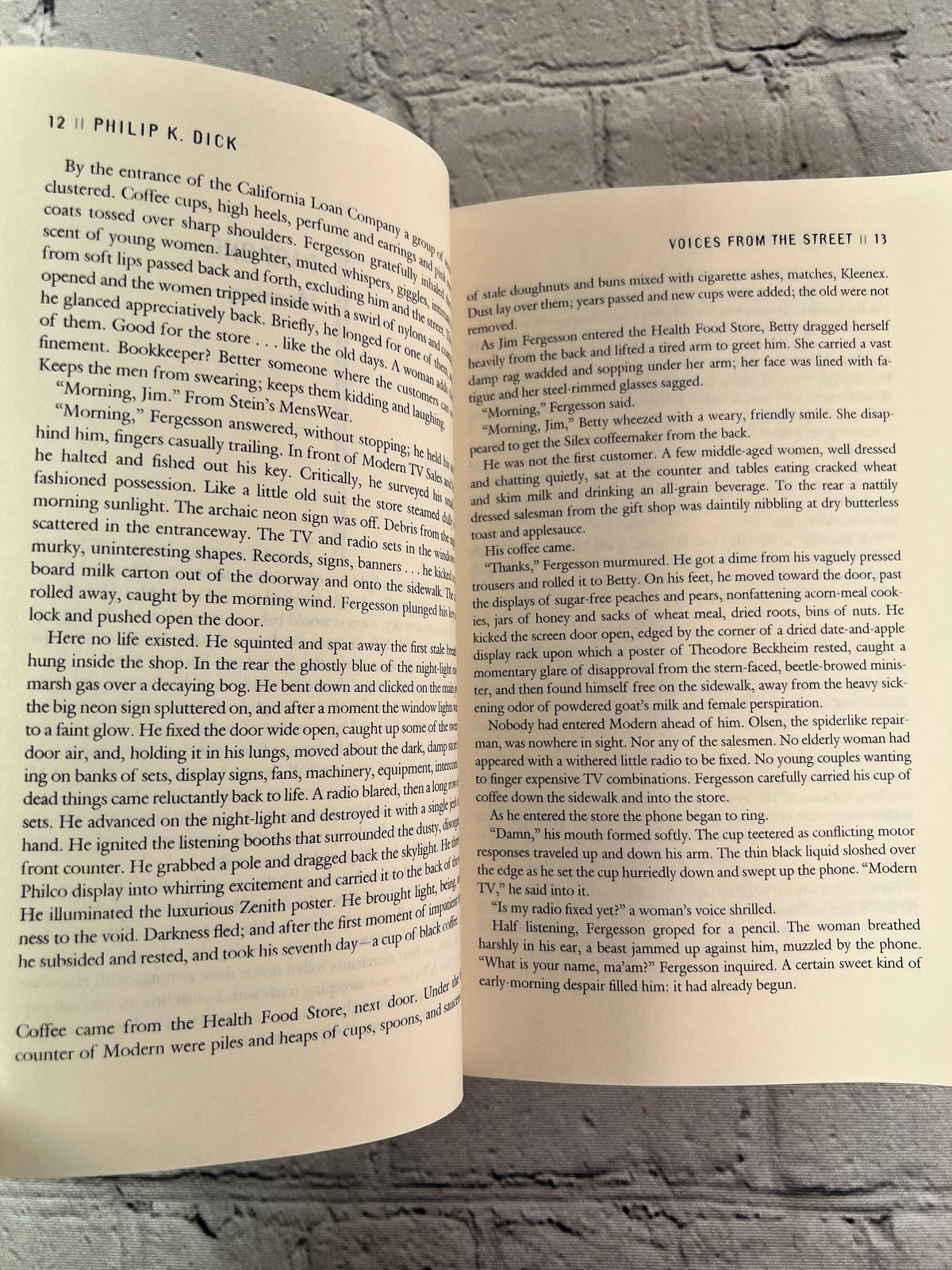 Voices from the Street by Philip K. Dick, 2007 Tor advance reading copy - sample text pages