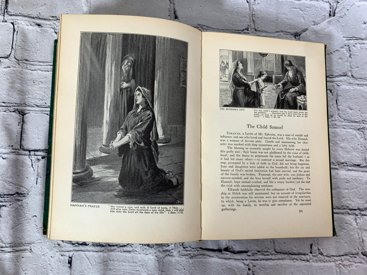 Patriarchs and Prophets by Ellen G. White, 1927 Review and Herald hardcover - plate and The Child Samuel