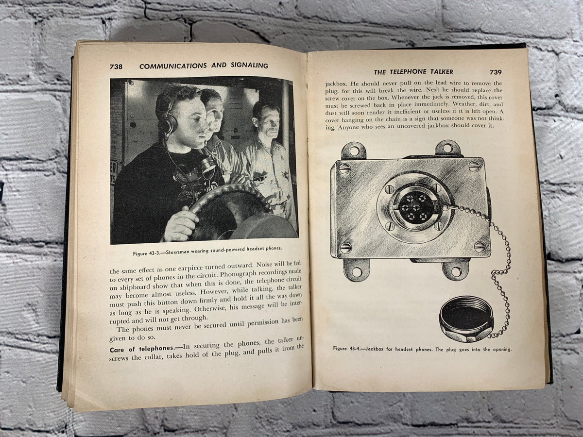 The Bluejackets' Manual, 1950 U.S. Naval Institute 14th edition - communications pages with illustrations
