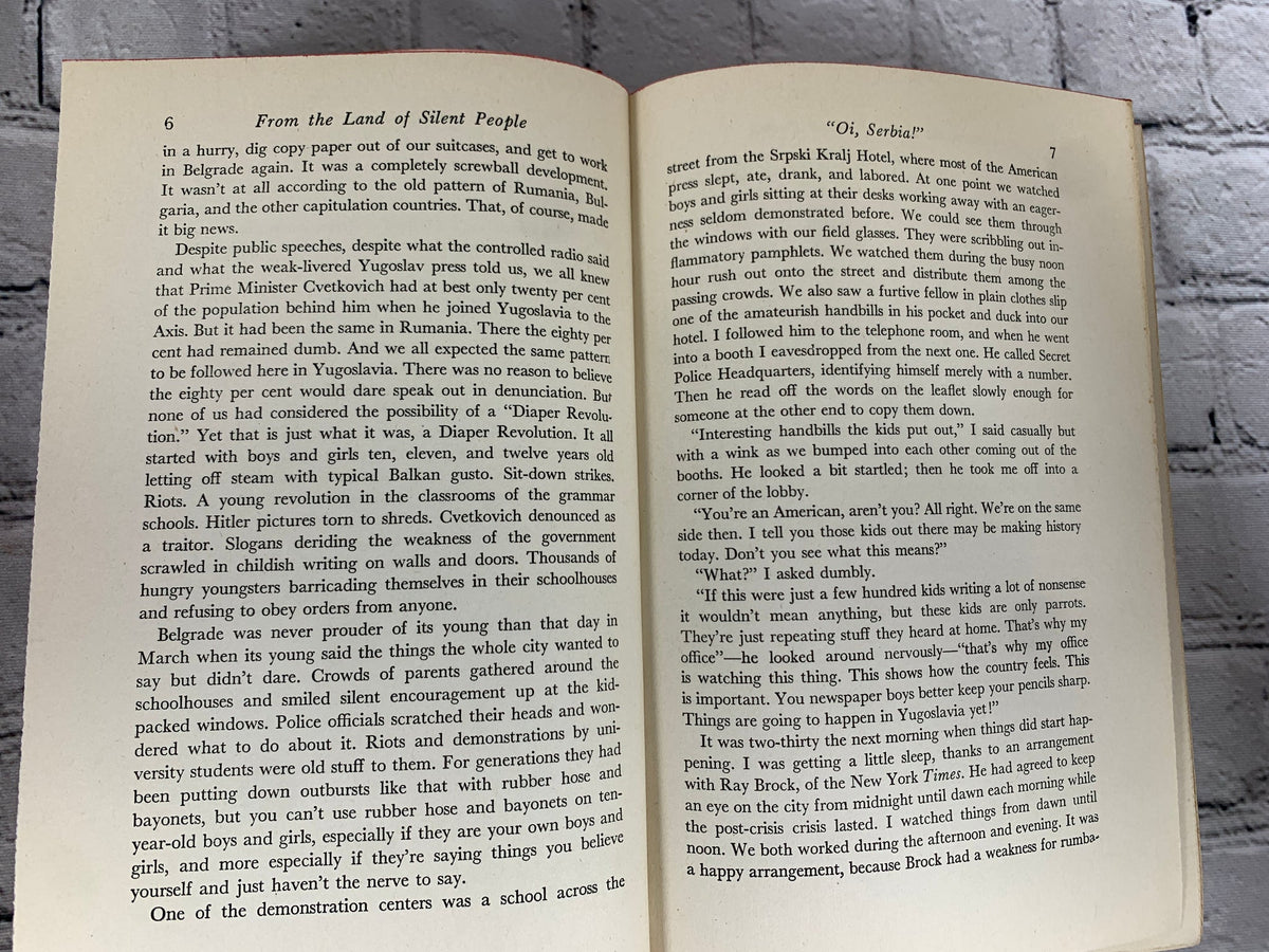 From the Land of Silent People by Robert St. John, Halcyon House hardcover - interior pages