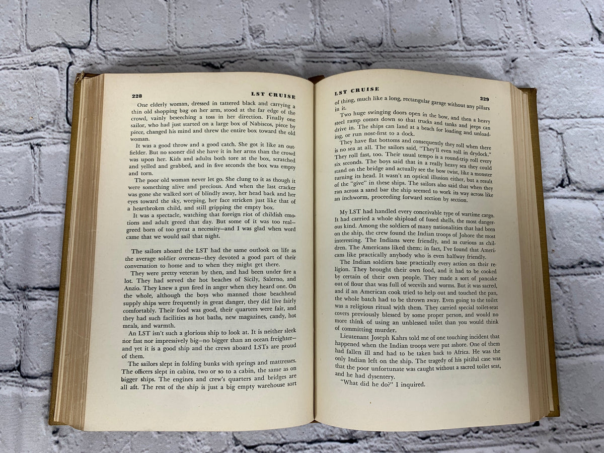Brave Men by Ernie Pyle, 1944 Henry Holt hardcover - interior pages
