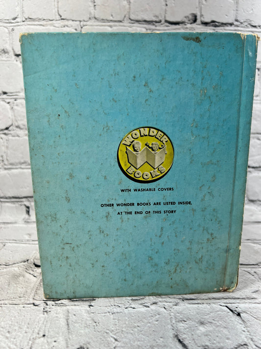 The Little Car That Wanted a Garage by Catherine Woolley, 1952 Wonder Books hardcover - back cover